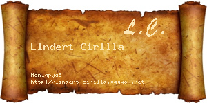 Lindert Cirilla névjegykártya